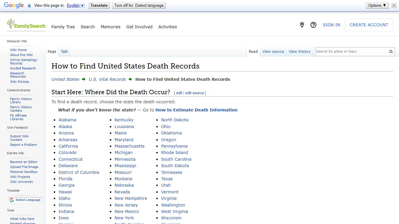 How to Find United States Death Records • FamilySearch